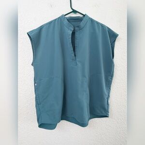 Figs Limited Edition Hydrogreen Rafaela Sleeveless Scrub Top - L